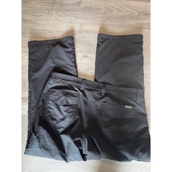 Eddie Bauer size 14P 14 petite fleece lined black pants - Picture 2 of 3